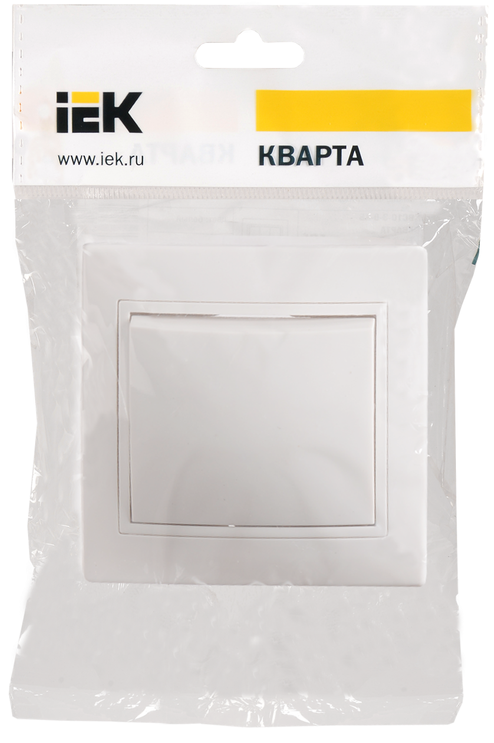 KVARTA Выключатель 1-клавишный 10А ВС10-1-0-КБ белый IEK