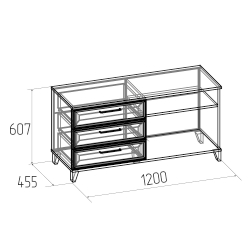 Тумба МЦН Аурелио 5, антрацит