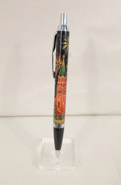 Ручка расписная  Паркер "Москва. Салют" с росписью Палех