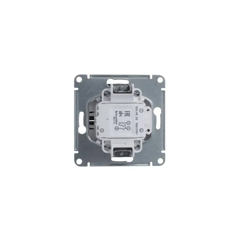 GLOSSA 2-клавишный ВЫКЛЮЧАТЕЛЬ с подсветкой, сх.5а, 10АХ, механизм, АНТРАЦИТ