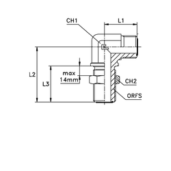 Соединение PD90 D12 ORFS 13/16 переборочное