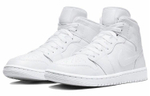 Кроссовки Jordan Air Jordan 1 Mid Triple White (Женская размерная сетка)