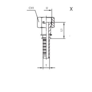 Фитинг DN 38 ORFS (Г) 2