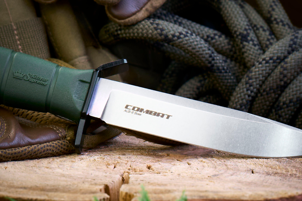 Тактический нож Combat AUS-8 StoneWash Olive