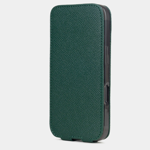 Чехол iPhone 17 Pro натуральная кожа сафьяно, зеленого цвета