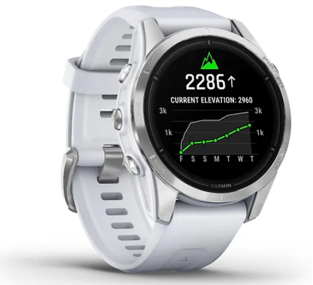 Смарт-часы Garmin EPIX Pro (Gen 2) 42 mm, Silver with whitestone band