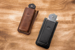 Кожаные ножны для складного ножа, черные