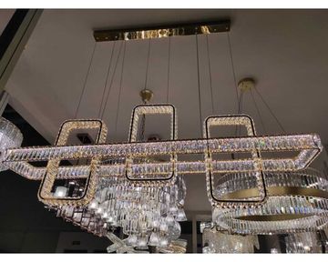 Подвесная люстра 103W 3100K 8233+1/S gold NEW золото CRYSTAL Newport