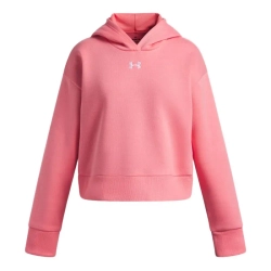 Детская теннисная куртка Under Armour Rival Fleece Crop - bittersweet pink/white