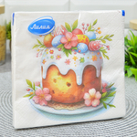 Салфетки 33*33см 20 листов 2-слойные "Пасхальный кулич"