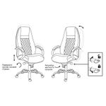 Кресло руководителя Helmi HL-ES11 "Сonvince", повышенной прочности, экокожа бежевая, мультиблок, до 250кг