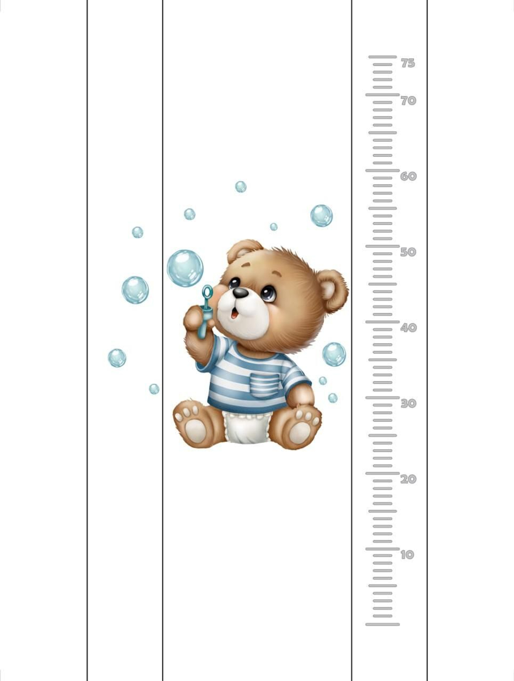 Доска пеленальная BUBO BABY PRIME 78х40 см с фиксаторами и ростомером