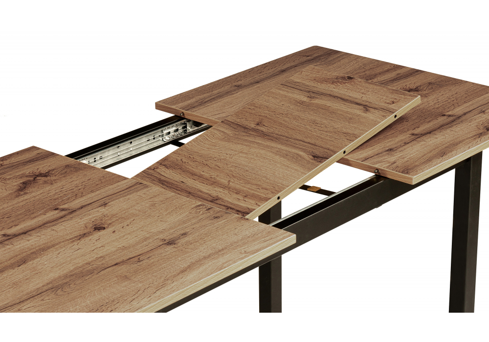 Стол деревянный Woodville Аркон 110(130)х68х75 дуб вотан, черный, ножки черные