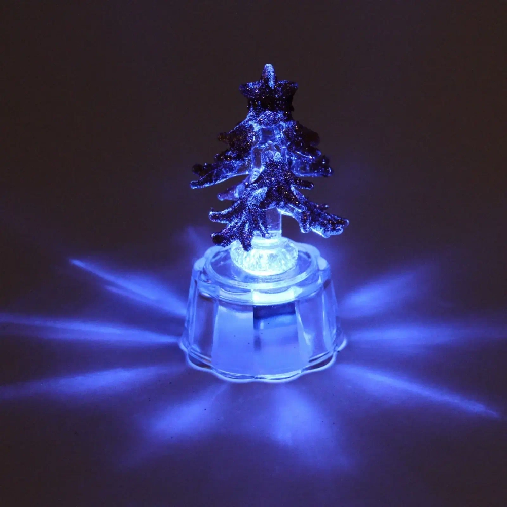 Фигурка с подсветкой «Елочка лесное золото», 8 см