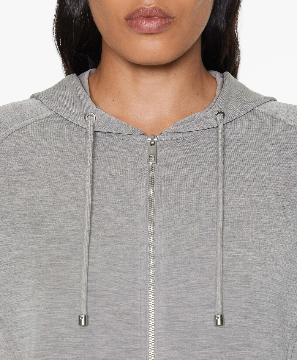 Oysho Куртка широкого прямого кроя с капюшоном из ткани с модалом, меланж