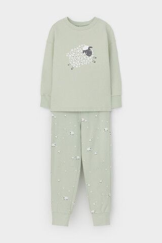 пижама  для девочки  К 1567/морская пена,овечки