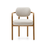 Melqui Бежевый стул из массива дуба с натуральной отделкой