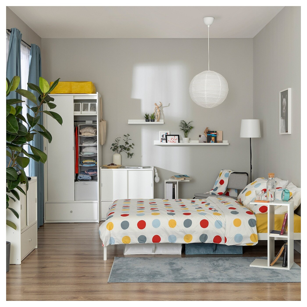 IKEA BRUKSVARA  (ИКЕА БРУКСВАРА)  -  Пододеяльник и наволочка, разноцветный/набивной, 150x200/50x60 см