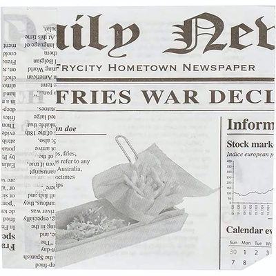 Конус для картофеля фри набор черно-белый[1000шт];бумага;,L=13,B=13см