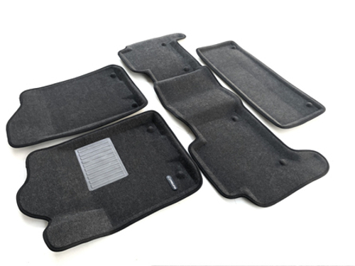 Коврики салона для NISSAN Patrol (2010-)/INFINITI QX 56/80 (2010-2015-) (3 ряд) Euromat 3D Business серые. Арт. EMC3D-002813G