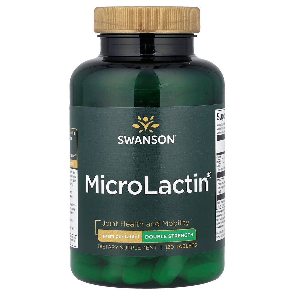Swanson, MicroLactin, двойная сила действия, 1000 мг, 120 таблеток
