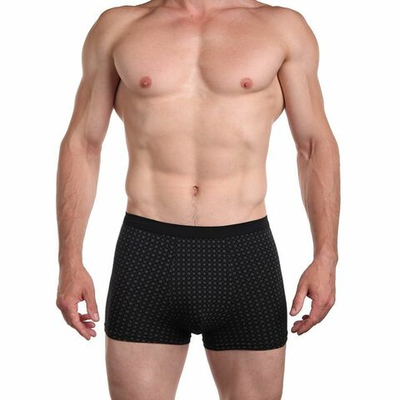 Мужские трусы-боксеры с мелким узором (Размер: M) (Цвет: черный)