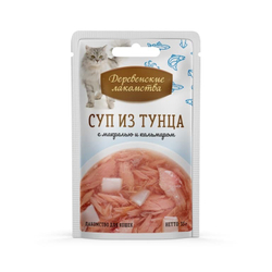 Суп "Деревенские лакомства" из тунца с кальмаром и макрелью 35г