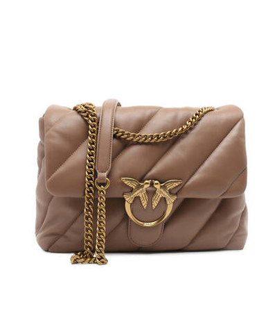 Кожаная сумка через плечо LOVE BIG PUFF CL SHEEP NAPPA Pinko - коричневый(100037 A0F2)