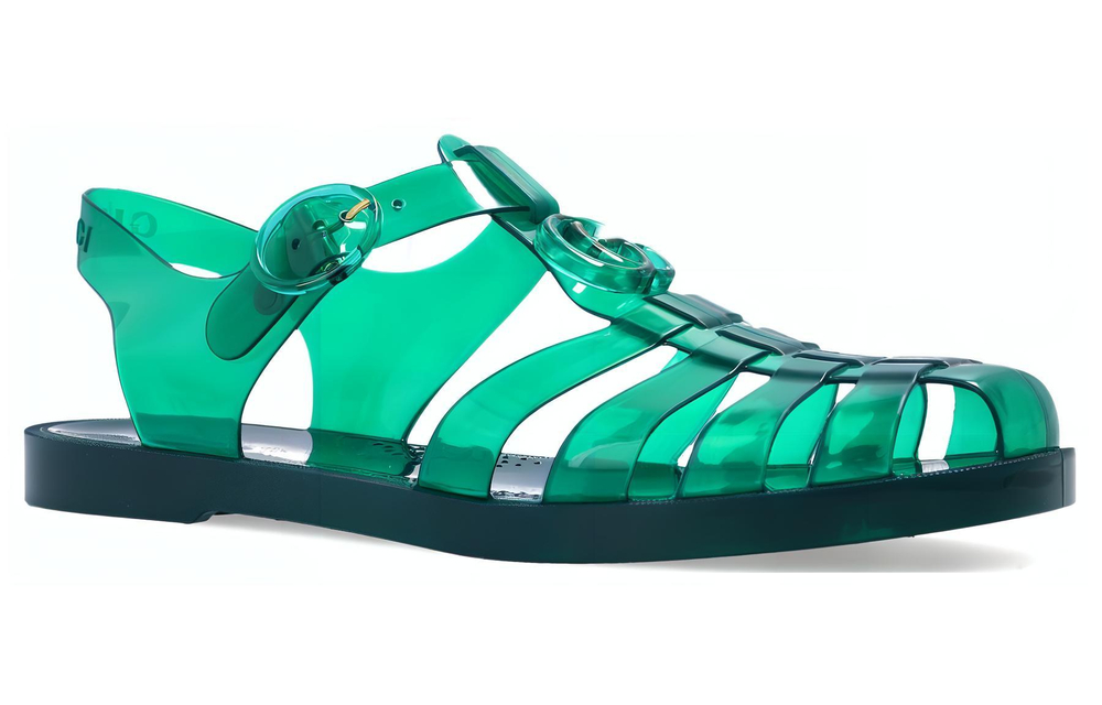 GUCCI Double GG Sandal Green Black