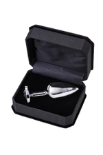 Анальная втулка с кристаллом Large черный 9 см