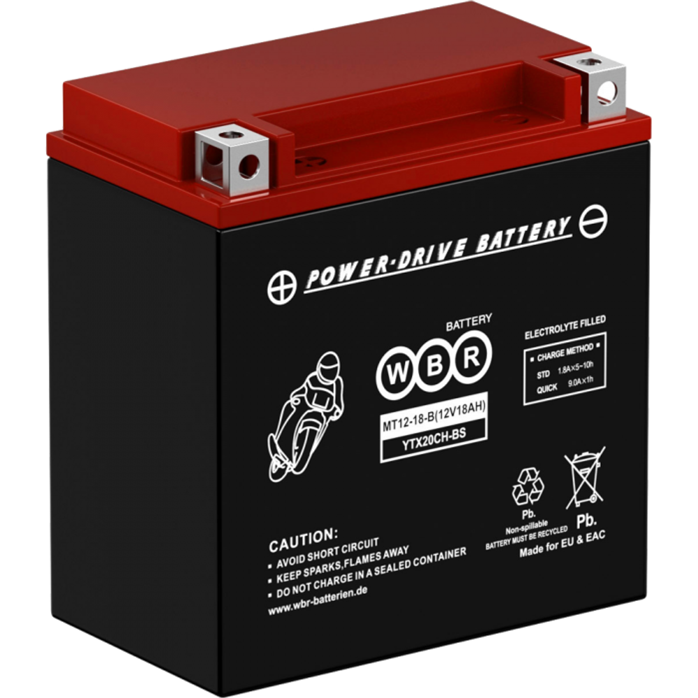 Аккумулятор SMT12-18-B WBR YTX20CH-BS 150х87х161 18 а/ч
