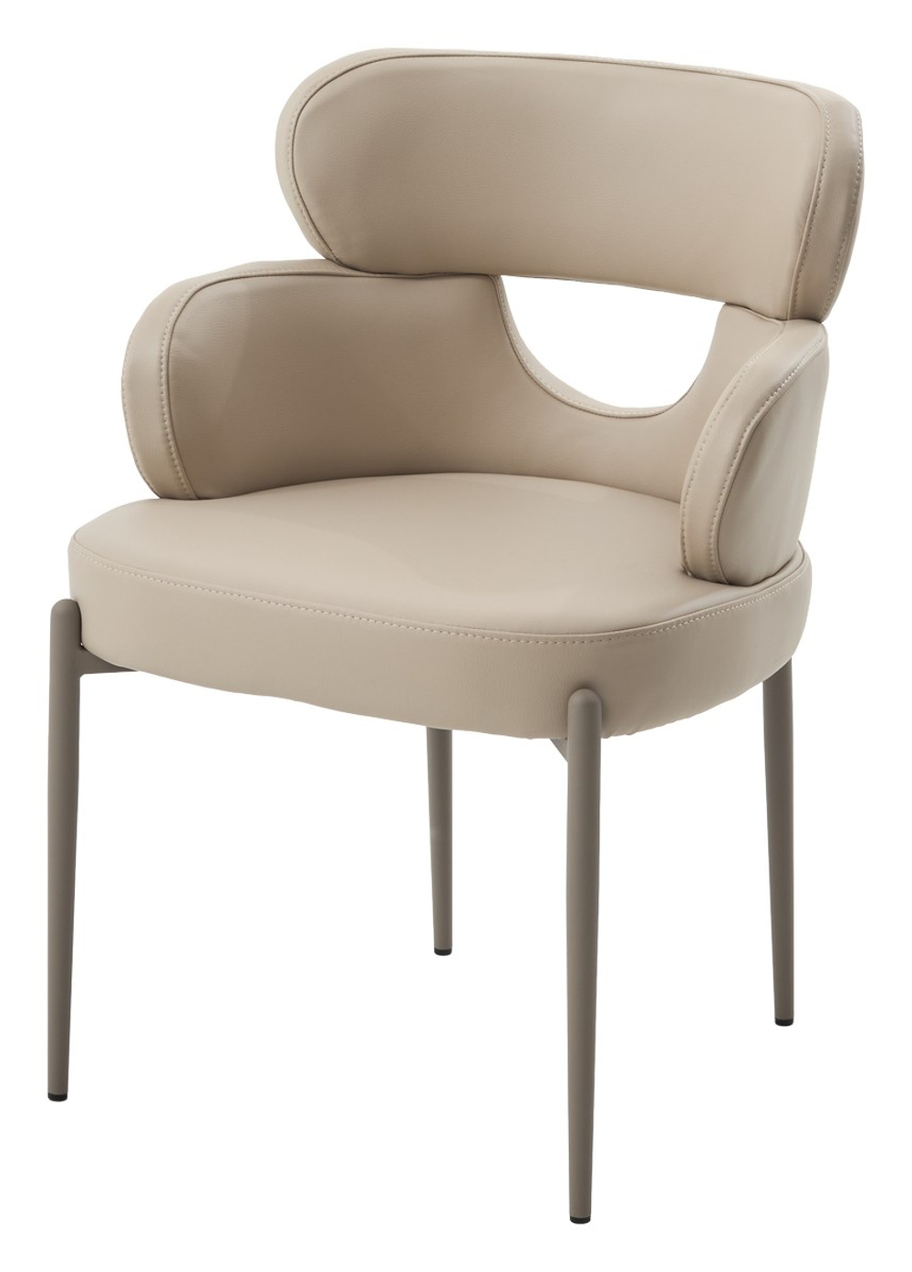Стул М-City DISAUR Валтер (Valter) Hf017-02 Бежевый, Экокожа, Латте каркас