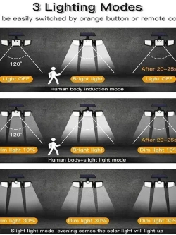 Live home Прожектор на солнечной батарее с поворотными панелями и датчиком движения (10Вт/74Led)