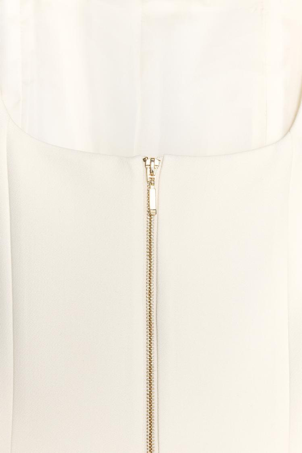 ZARA ТОП-БЮСТЬЕ С ЗАСТЕЖКОЙ-МОЛНИЕЙ, ЭКРЮ