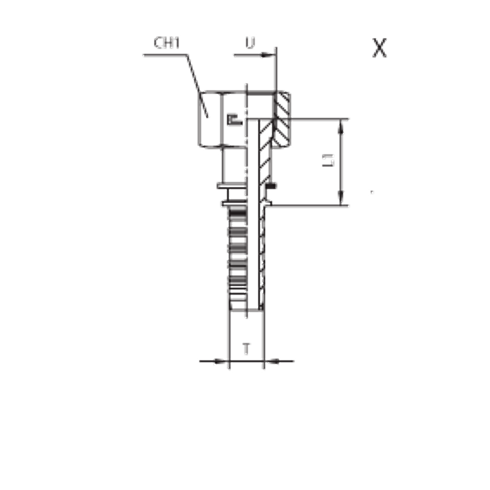 Фитинг DN 38 ORFS (Г) 2