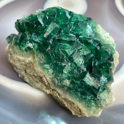 41338 Флюорит Друза кристалл необработанный 92мм