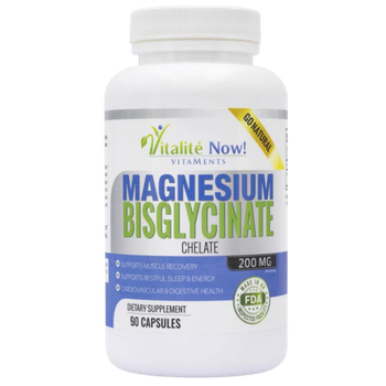 Vitalite Now Magnesium Bisglycinate 90 капсул, Бисглицинат Магния, 200mg
