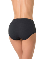 Высокие трусики plus size с кружевной вставкой (Размер: XXXL) (Цвет: черный)