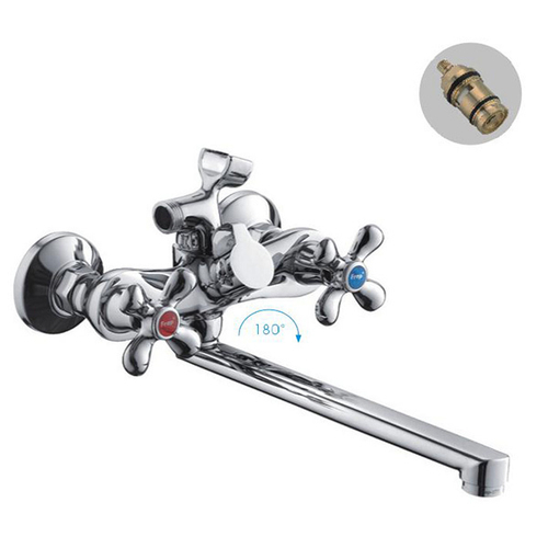 Смеситель для ванны и раковины 1/2 кер F22731-B FRAP КРЕСТ