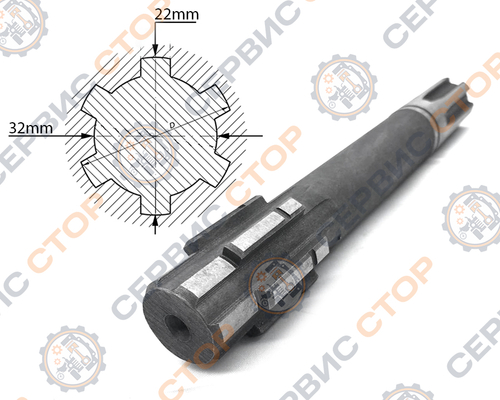 Первичный вал отбора мощности ВОМ Z-6/6 Xingtai 120/220