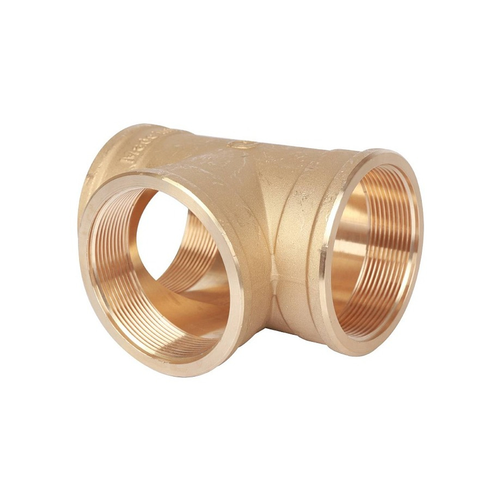 Тройник с внутренней резьбой STOUT SFT 0019 - 2"1/2 (для стальных труб, латунь без покрытия)