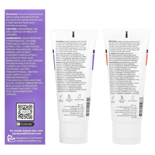 Advanced Clinicals, Подарочный набор iHerb, косметичка для 3 шагов к увлажнению, 4 предмета