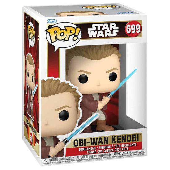 Фигурка Funko POP! Bobble Star Wars Ep 1 TPM 25th Obi-Wan Kenobi (Young) (699) 76018 / Фигурка Фанко ПОП! по мотивам вселенной "Звездные войны", Оби-Ван Кеноби