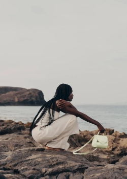 POLENE СУМКА NUMERO UN NANO, ЗЕЛЕНОВАТЫЙ