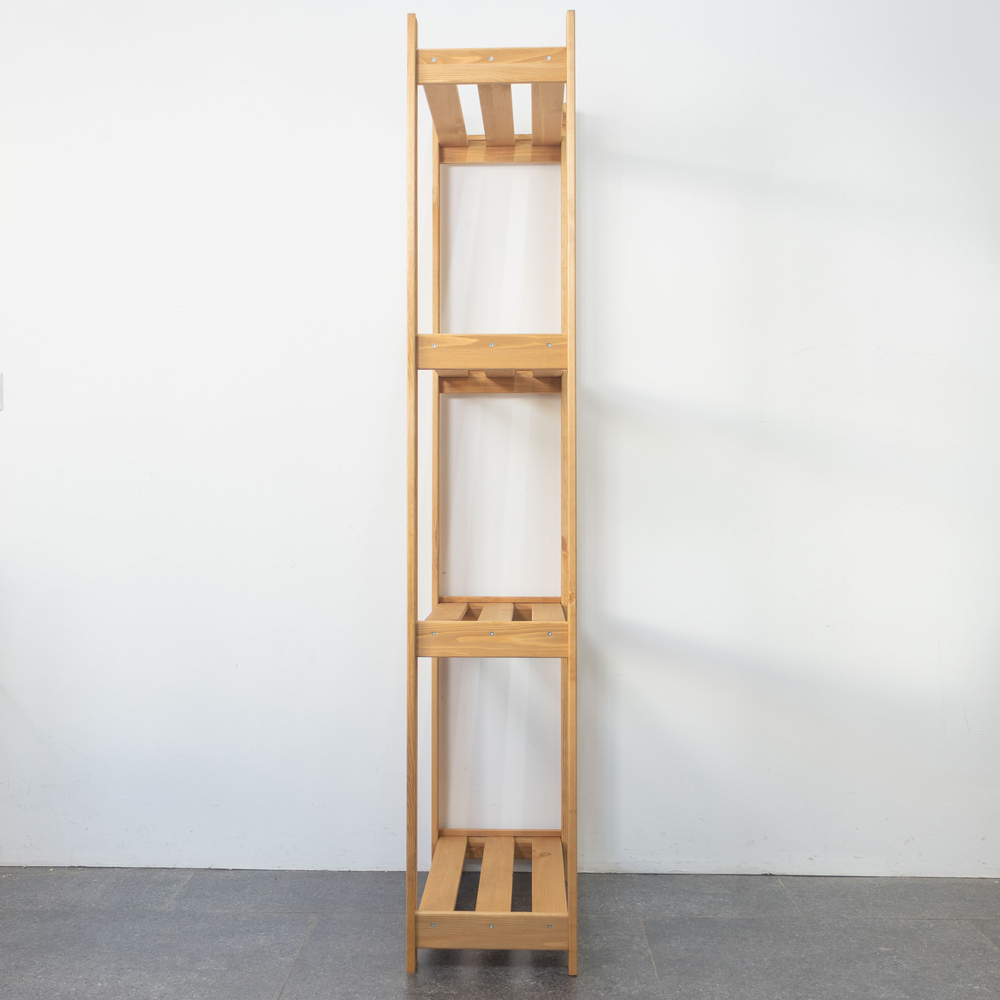 Стеллаж, 64х28х159, Альберт, напольный, напольный, деревянный, для игрушек и книг, на балкон и кухню, бейц, Ikea