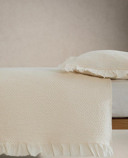 ZARA HOME ДЕТСКОЕ ХЛОПКОВОЕ ПОКРЫВАЛО, ЭКРЮ