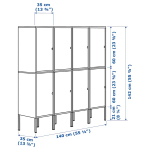 Книжный шкаф - LIXHULT IKEA/ ЛИКСГУЛЬТ ИКЕА,  142х140 см, черный