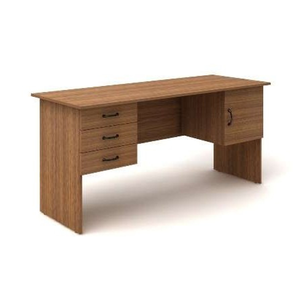 Стол рабочий с 2 тумбами (ящики и дверь) КАНЦ