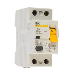 Выключатель дифференциального тока (УЗО) 2п 16А 30мА тип AC ВД1-63 IEK MDV10-2-016-030