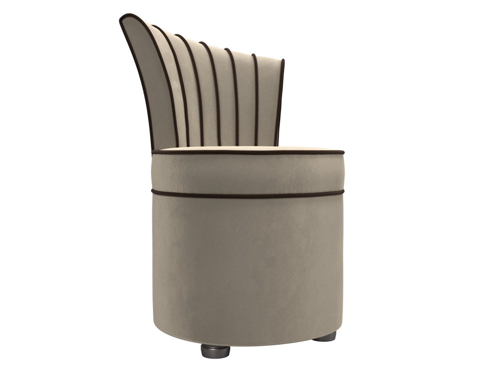 Пуф Ирис, Бежевый, Микровельвет, 29287